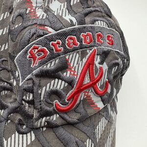 MLB Atlanta Braves '47 Gray & Red baseball hat cap Large Y2K Affliction Inspired